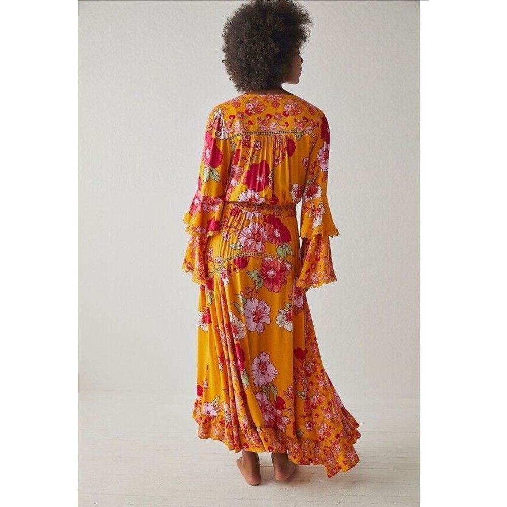 New Free People x Intimately Penny Printed Maxi Bodysuit Size Medium - Picture 3 of 10